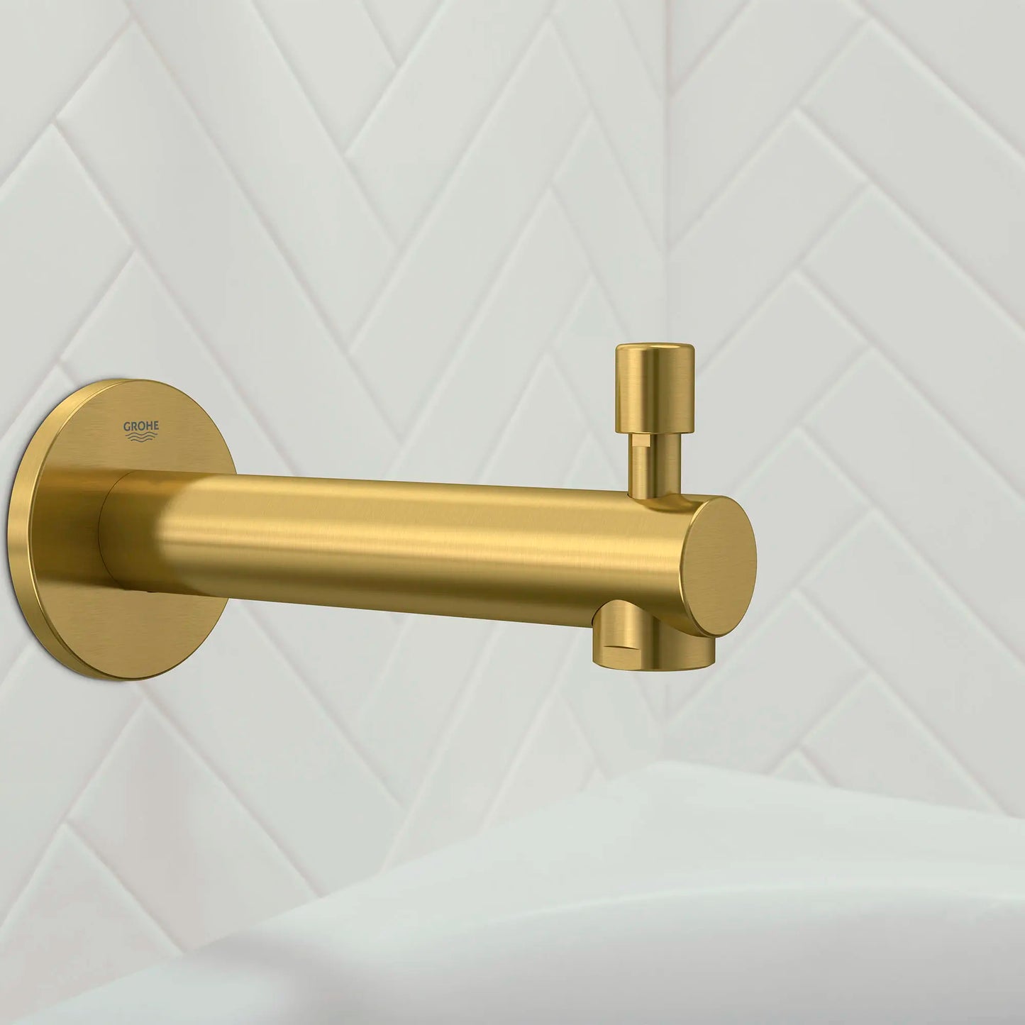 GROHE 13275GN1 Concetto Diverter Tub Spout - Brushed Cool Sunrise