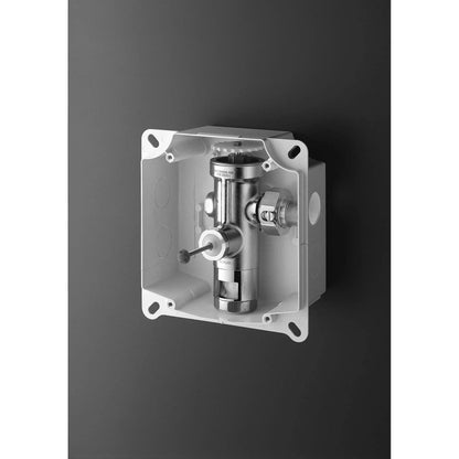 GROHE 37153000 Rondo Wall Carrier Toilet Flush Valve - Chrome
