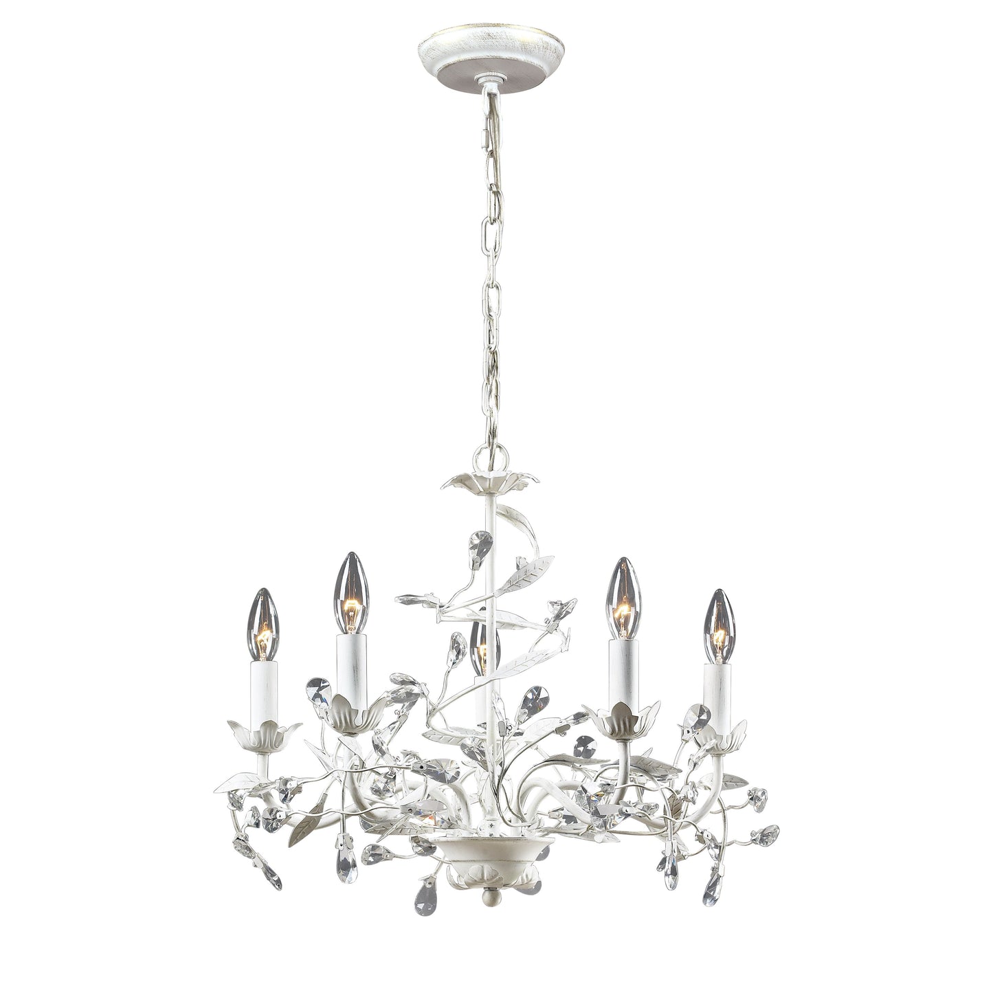 ELK SHOWROOM 18113/5 Circeo 21'' Wide 5-Light Chandelier - Antique White