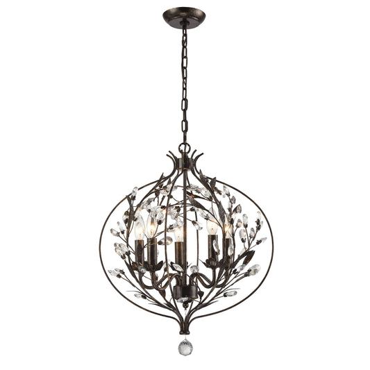 ELK SHOWROOM 18136/5 Circeo 20'' Wide 5-Light Chandelier - Deep Rust