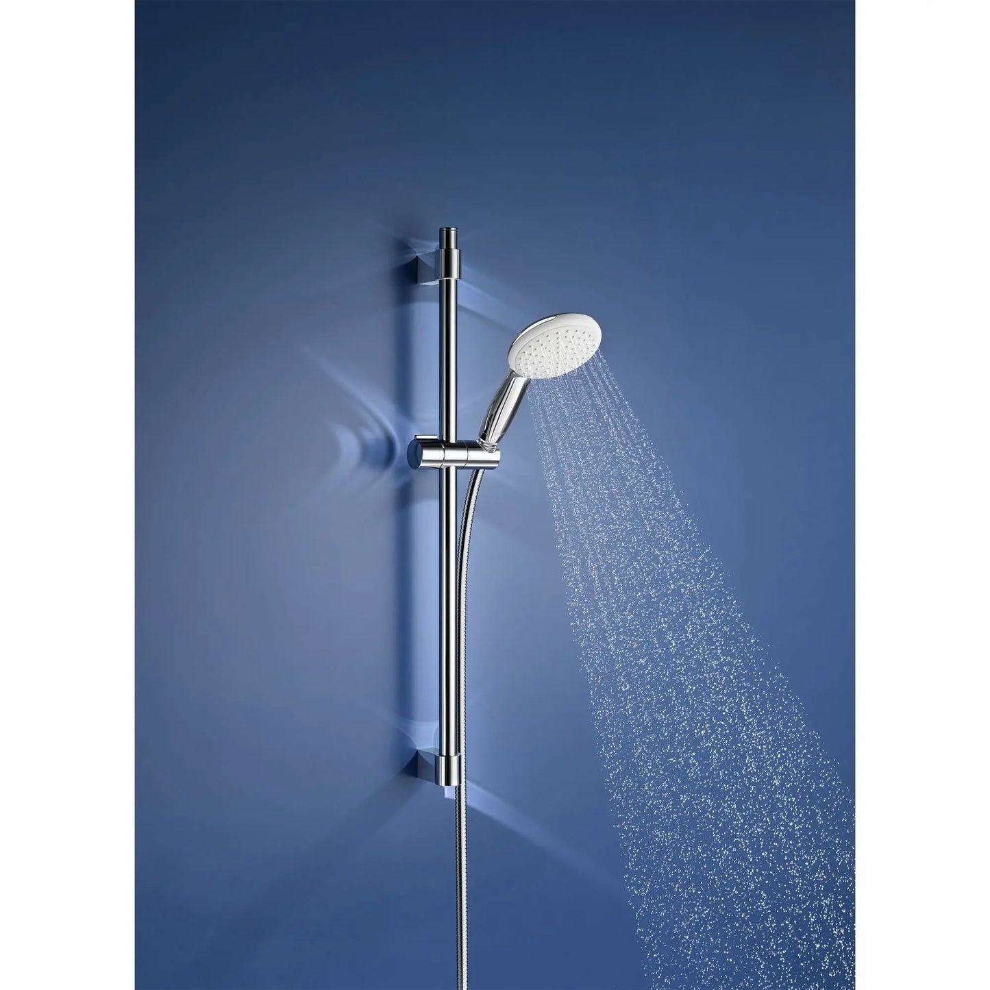 GROHE 26077002 Tempesta Round 110 24" Shower Rail Set, 2-Spray, 1.5 Gpm  -  Chrome