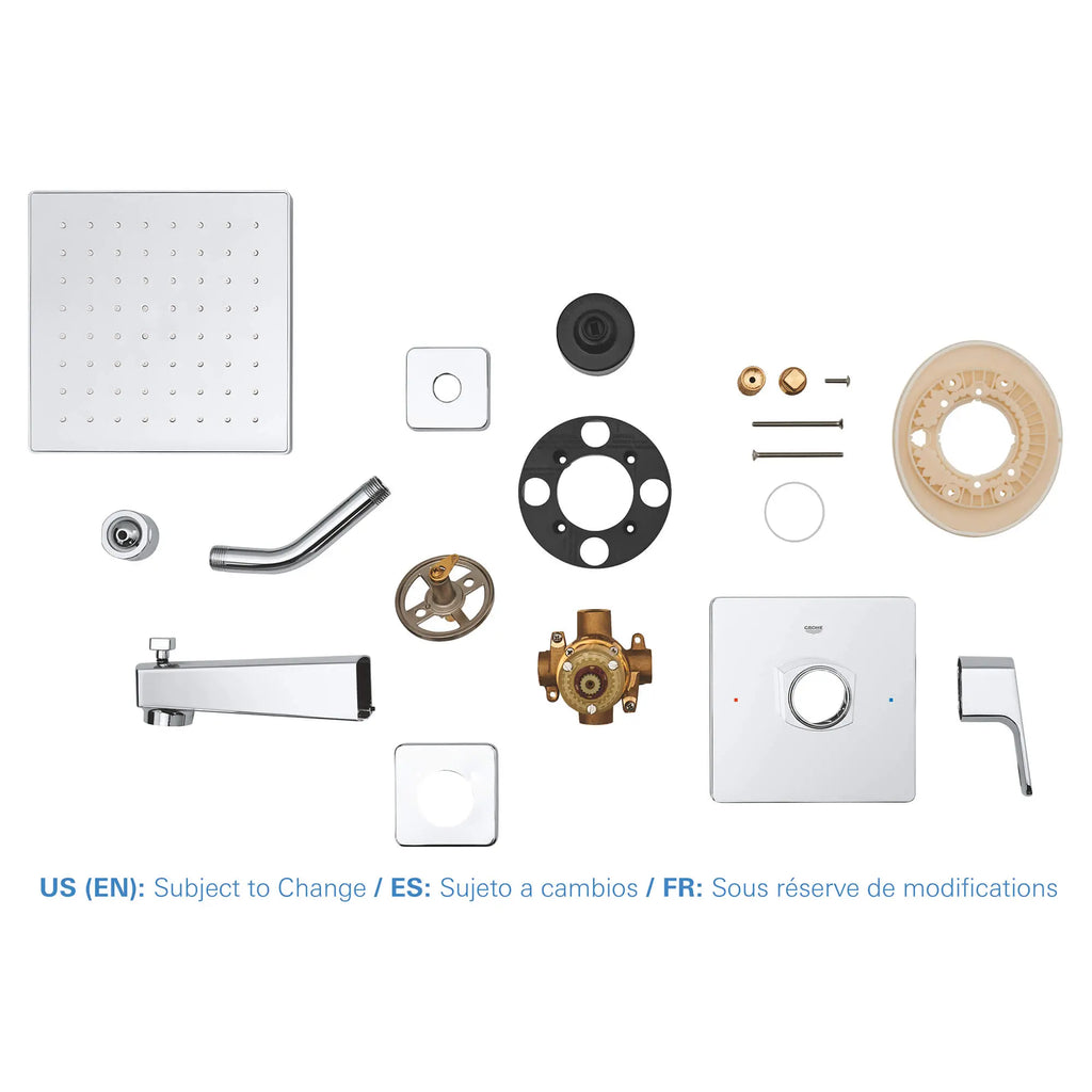 GROHE 35097000 Tallinn Pressure Balance Valve Bathtub/shower Combo Faucet - Chrome