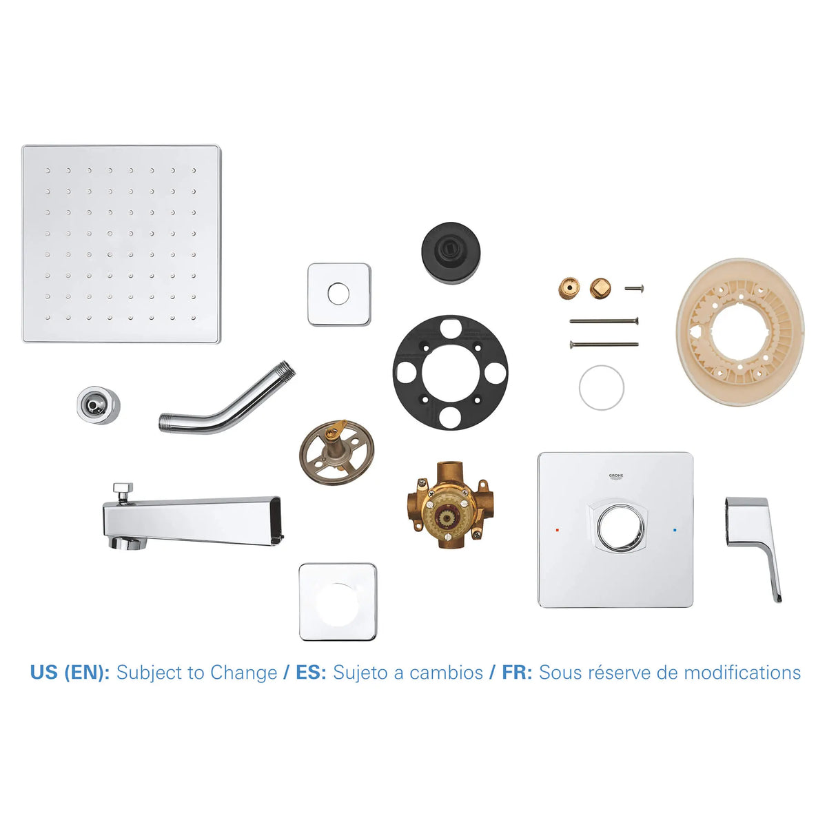 GROHE 35097000 Tallinn Pressure Balance Valve Bathtub/shower Combo Faucet - Chrome