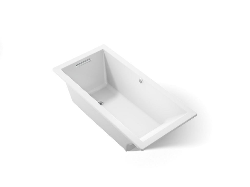 KOHLER K-1821-W1-0 Underscore 66" X 32" Drop-In Bath With Bask Heated Surface - White