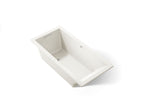 KOHLER K-1821-W1-96 Underscore 66" X 32" Drop-In Bath With Bask Heated Surface - Biscuit