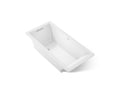 KOHLER K-1822-GH-0 Underscore 66" X 32" Drop-In Heated Bubblemassage Air Bath - White