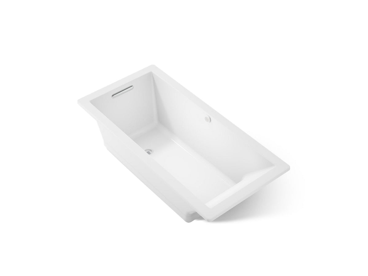 KOHLER K-1822-GH-0 Underscore 66" X 32" Drop-In Heated Bubblemassage Air Bath - White