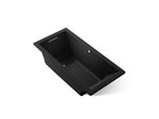 KOHLER K-1822-GH-7 Underscore 66" X 32" Drop-In Heated Bubblemassage Air Bath - Black Black