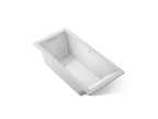 KOHLER K-1822-GHW-95 Underscore 66" X 32" Drop-In Heated Bubblemassage Air Bath With Bask Heated Surface - Ice Grey
