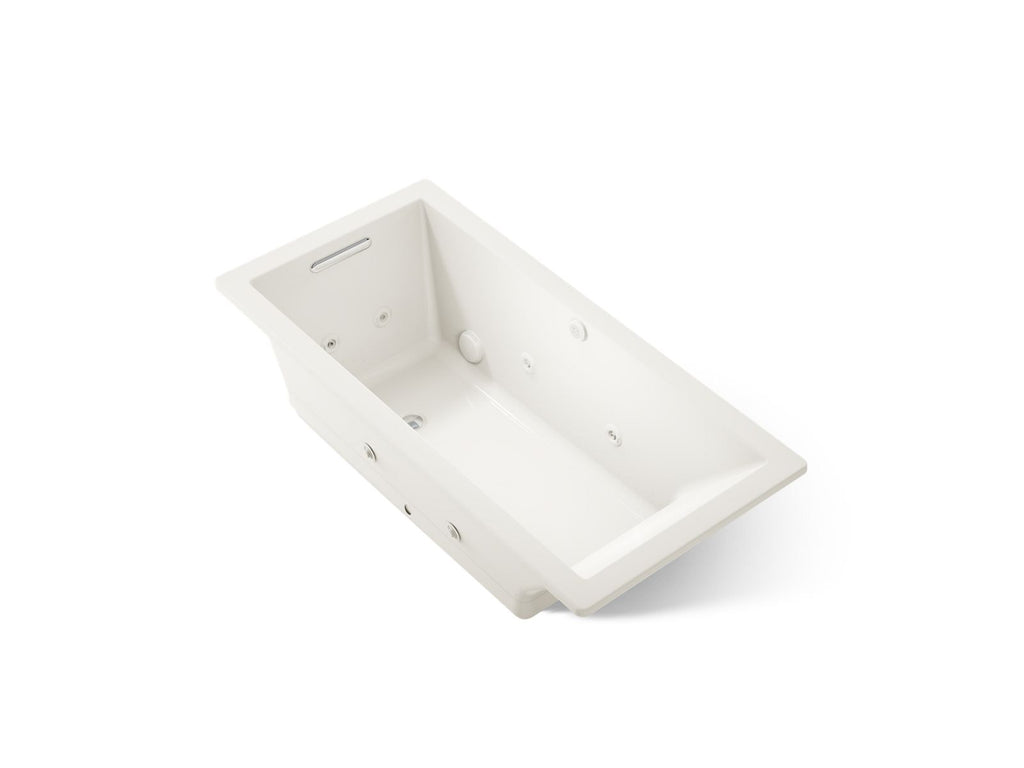 KOHLER K-1822-XHGH-96 Underscore 66" X 32" Drop-In Heated Bubblemassage Air Bath With Whirlpool - Biscuit