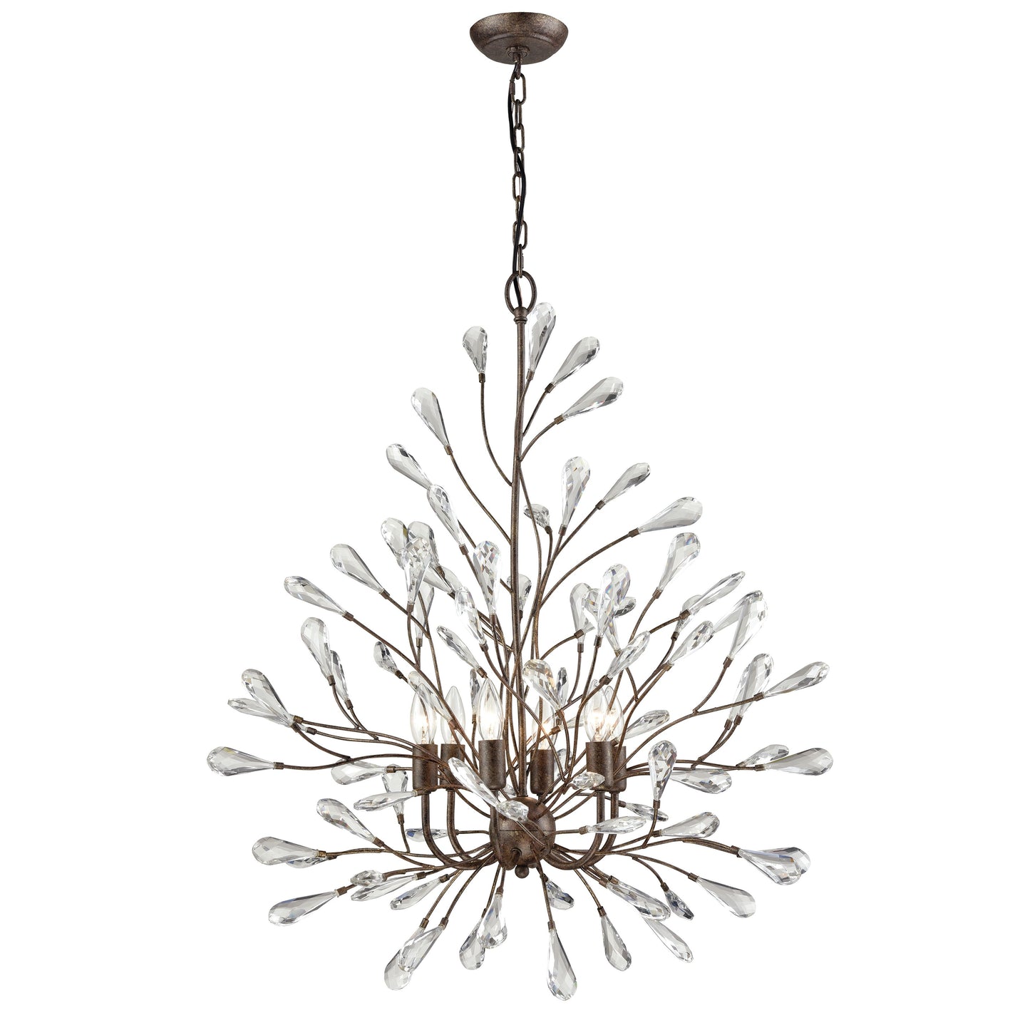 ELK SHOWROOM 18243/6 Crislett 31'' Wide 6-Light Chandelier - Sunglow Bronze