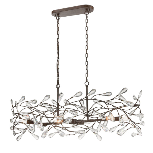 ELK SHOWROOM 18261/6 Crislett 43'' Wide 6-Light Linear Chandelier - Sunglow Bronze