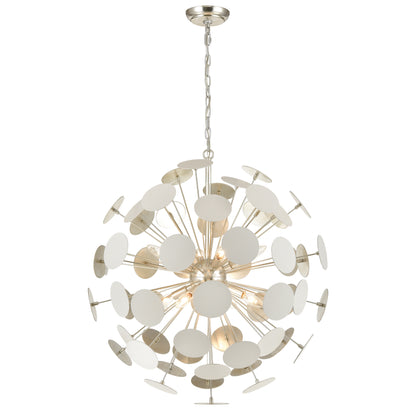 ELK SHOWROOM 18286/8 Modish 28'' Wide 8-Light Chandelier - Matte White