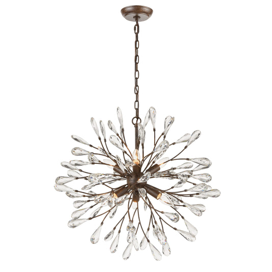 ELK SHOWROOM 18287/6 Crislett 25'' Wide 6-Light Chandelier - Sunglow Bronze