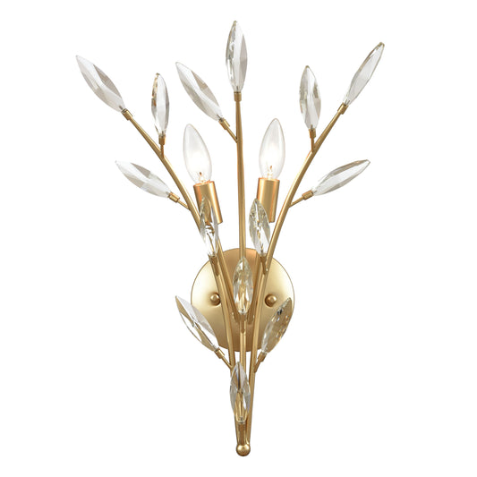 ELK SHOWROOM 18292/2 Flora Grace 20'' High 2-Light Sconce - Champagne Gold