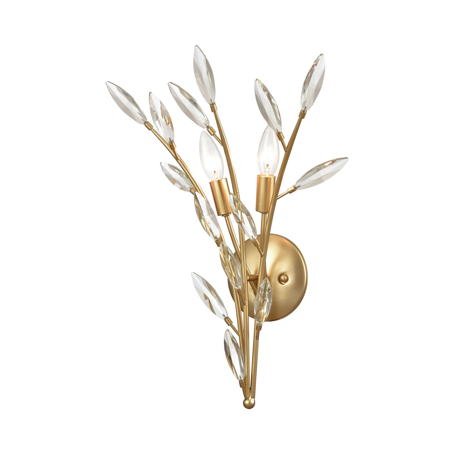 ELK SHOWROOM 18292/2 Flora Grace 20'' High 2-Light Sconce - Champagne Gold