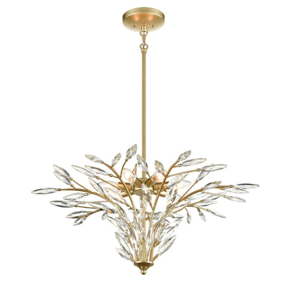 ELK SHOWROOM 18295/7 Flora Grace 28'' Wide 7-Light Chandelier - Champagne Gold