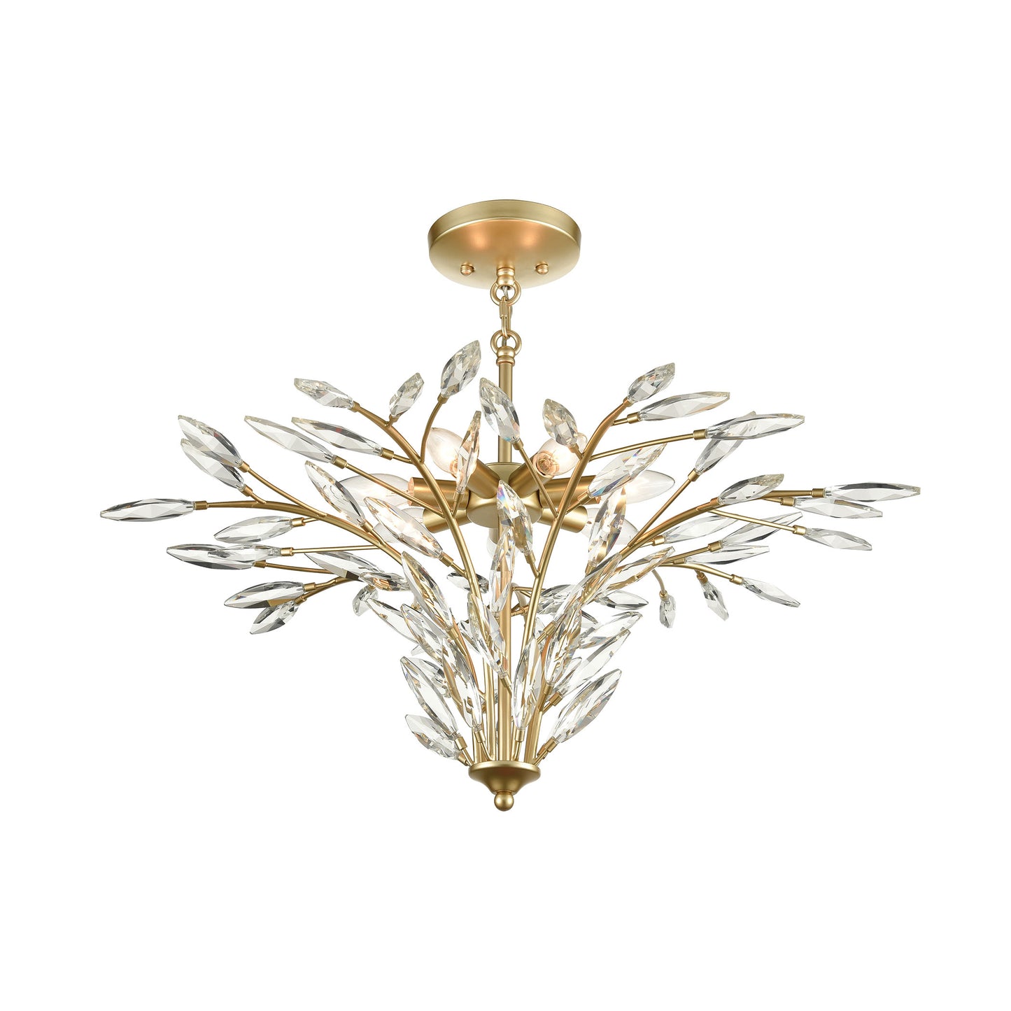 ELK SHOWROOM 18295/7 Flora Grace 28'' Wide 7-Light Chandelier - Champagne Gold