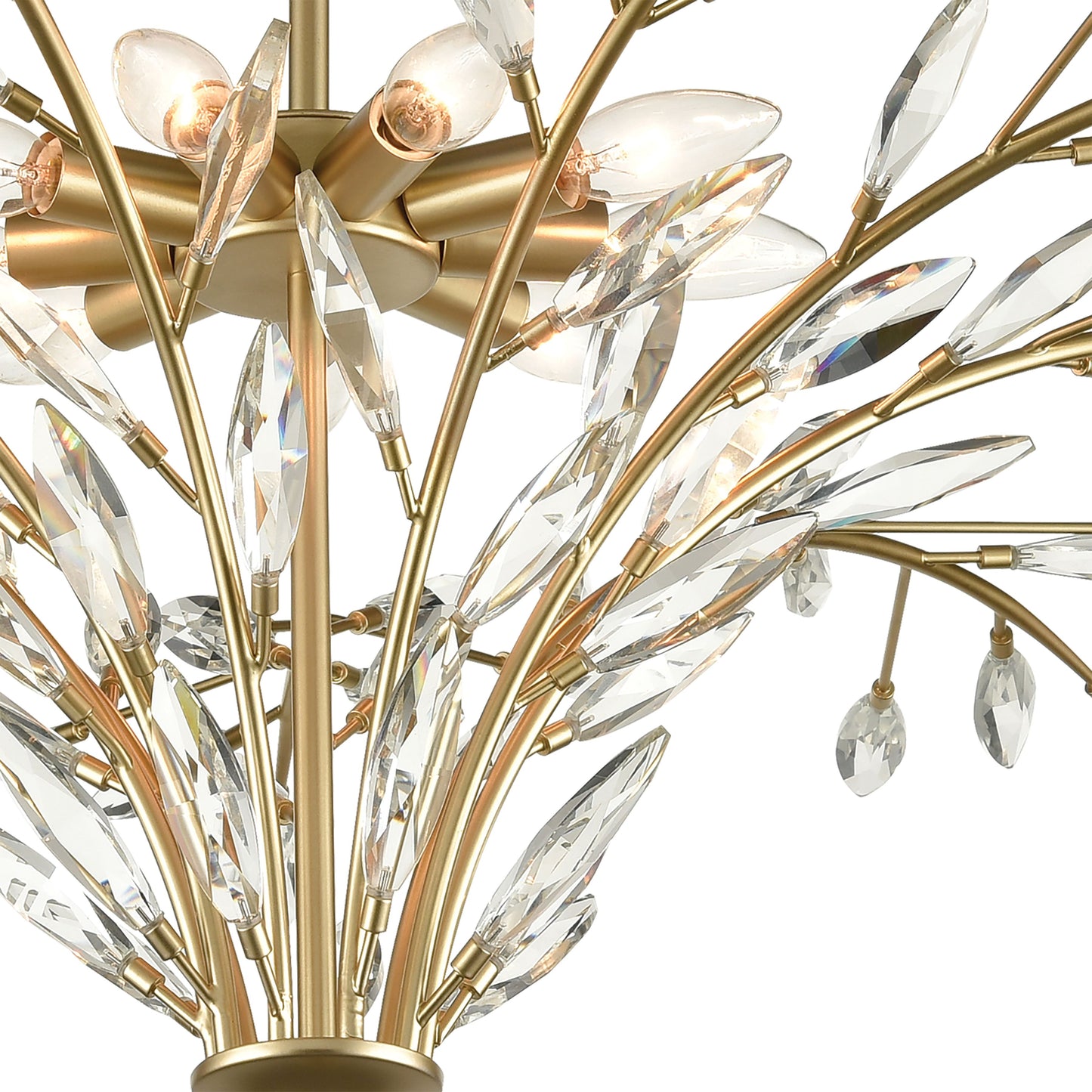 ELK SHOWROOM 18296/9 Flora Grace 38'' Wide 9-Light Chandelier - Champagne Gold