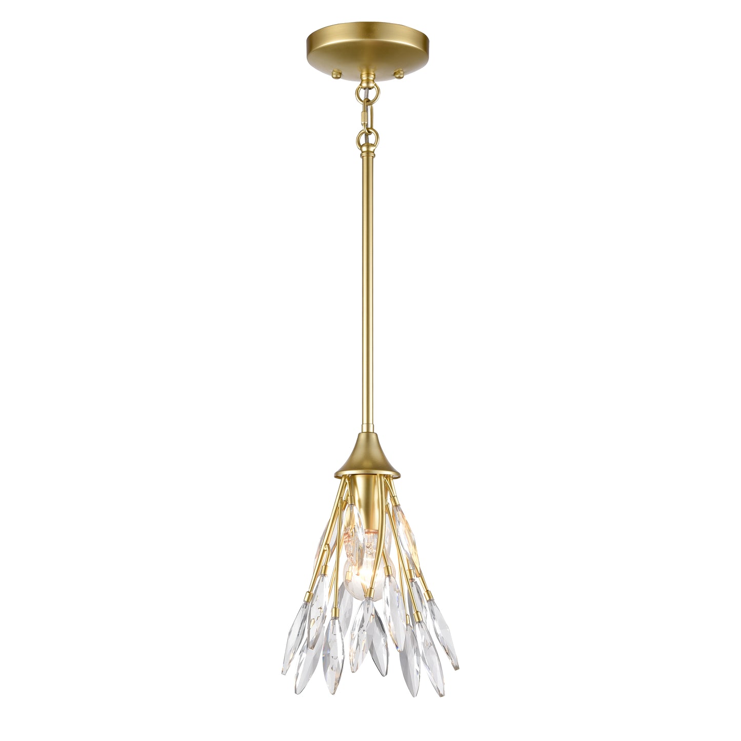 ELK SHOWROOM 18304/1 Flora Grace 7'' Wide 1-Light Mini Pendant - Champagne Gold