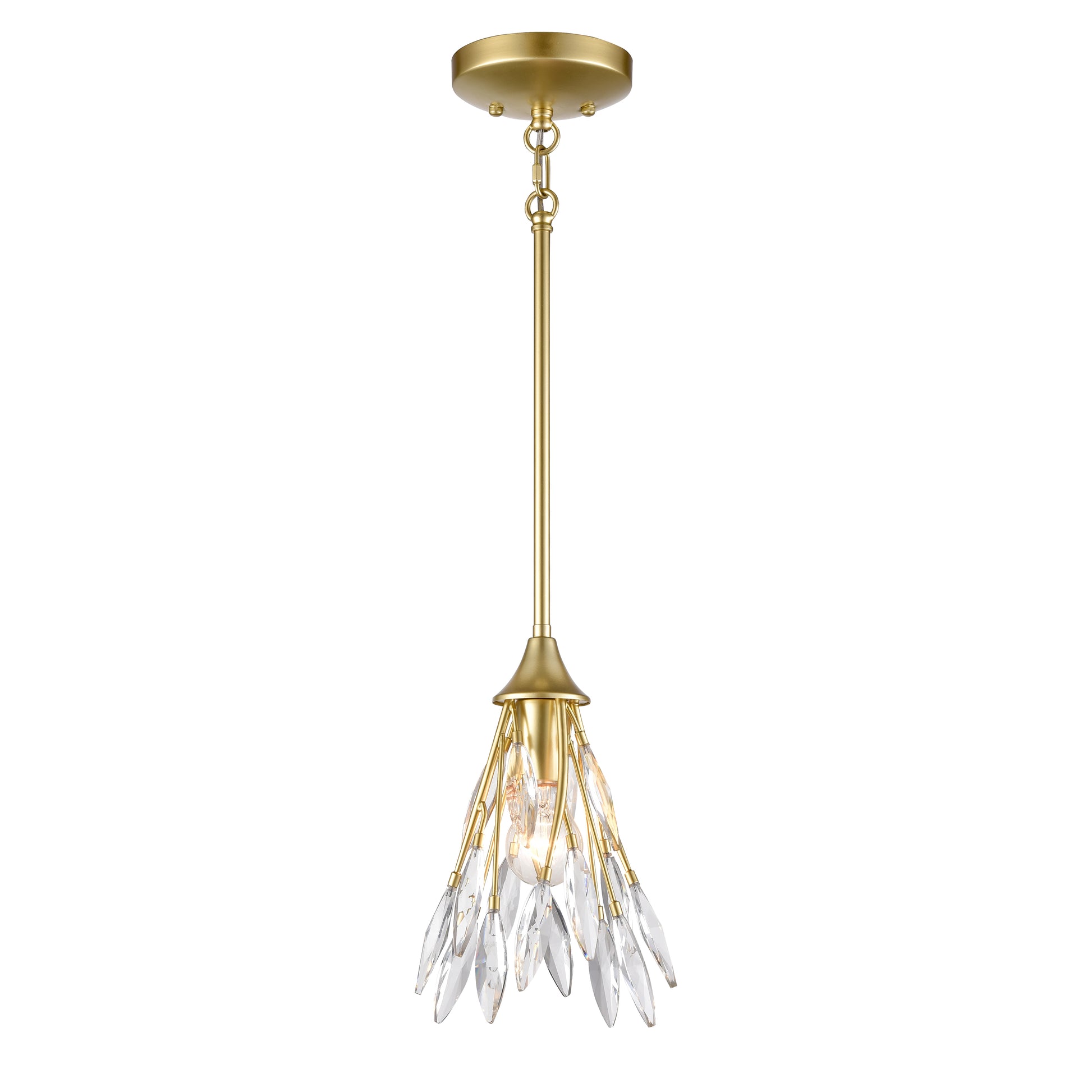 ELK SHOWROOM 18304/1 Flora Grace 7'' Wide 1-Light Mini Pendant - Champagne Gold