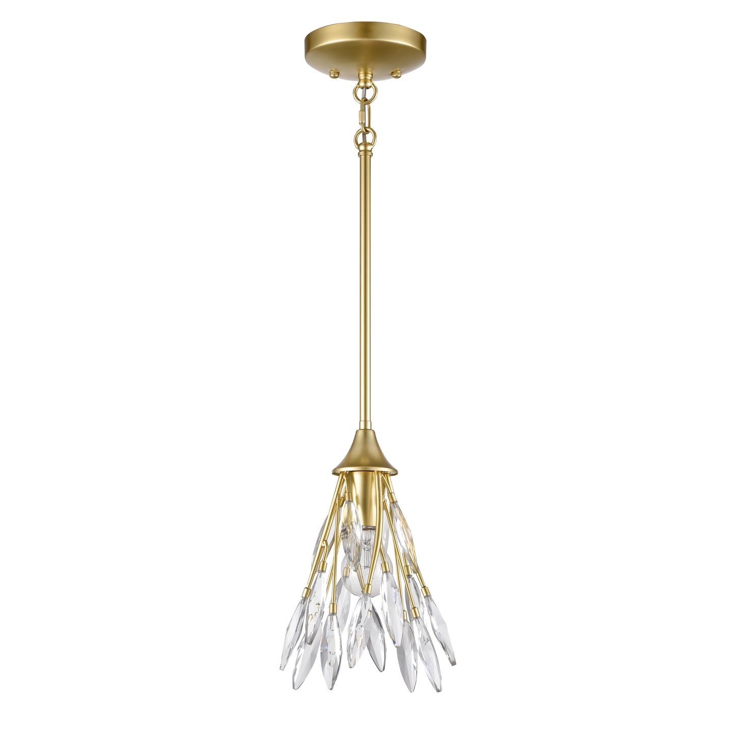 ELK SHOWROOM 18304/1 Flora Grace 7'' Wide 1-Light Mini Pendant - Champagne Gold