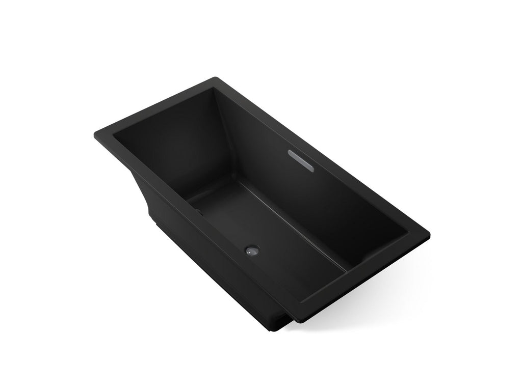 KOHLER K-1835-GH-7 Underscore 72" X 36" Drop-In Heated Bubblemassage Air Bath - Black Black