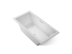 KOHLER K-1835-GH-95 Underscore 72" X 36" Drop-In Heated Bubblemassage Air Bath - Ice Grey
