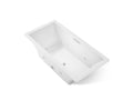 KOHLER K-1835-JH-0 Underscore 72" X 36" Drop-In Heated Whirlpool Bath - White