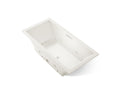 KOHLER K-1835-XHGH-96 Underscore 72" X 36" Drop-In Heated Bubblemassage Air Bath With Whirlpool - Biscuit