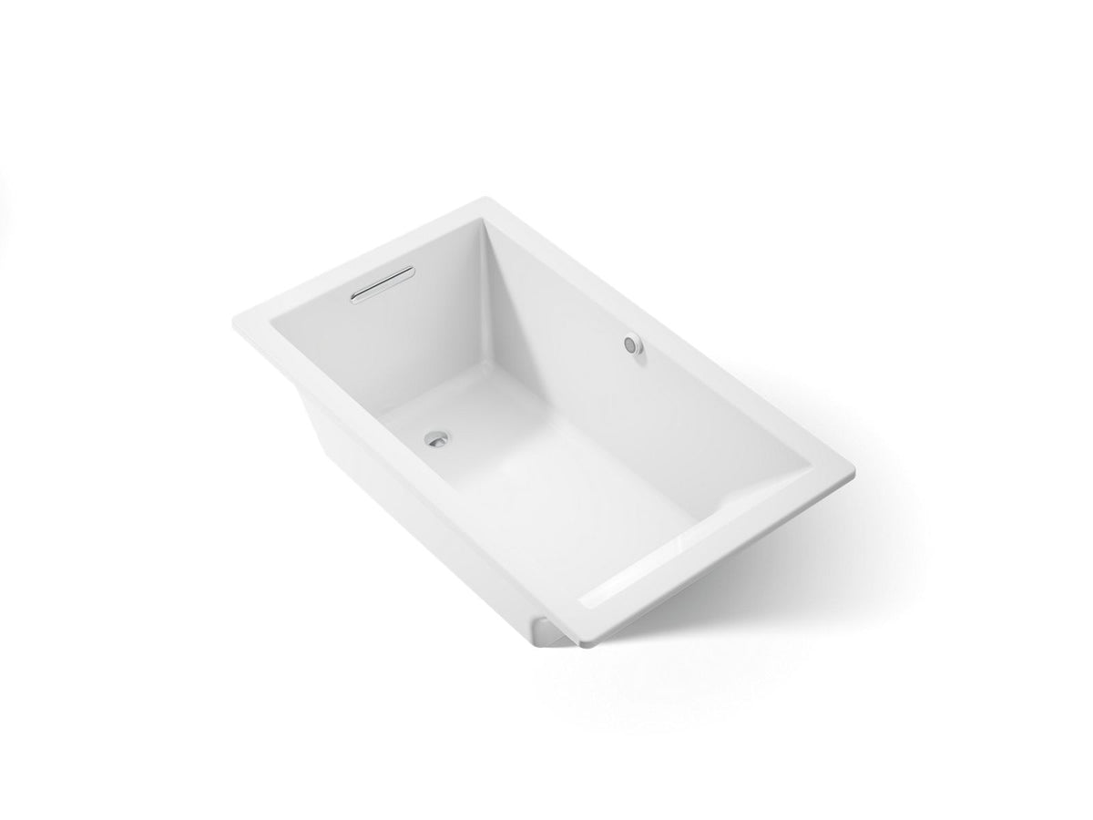 KOHLER K-1848-W1-0 Underscore 60" X 36" Drop-In Bath With Bask Heated Surface - White