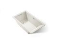 KOHLER K-1848-W1-96 Underscore 60" X 36" Drop-In Bath With Bask Heated Surface - Biscuit