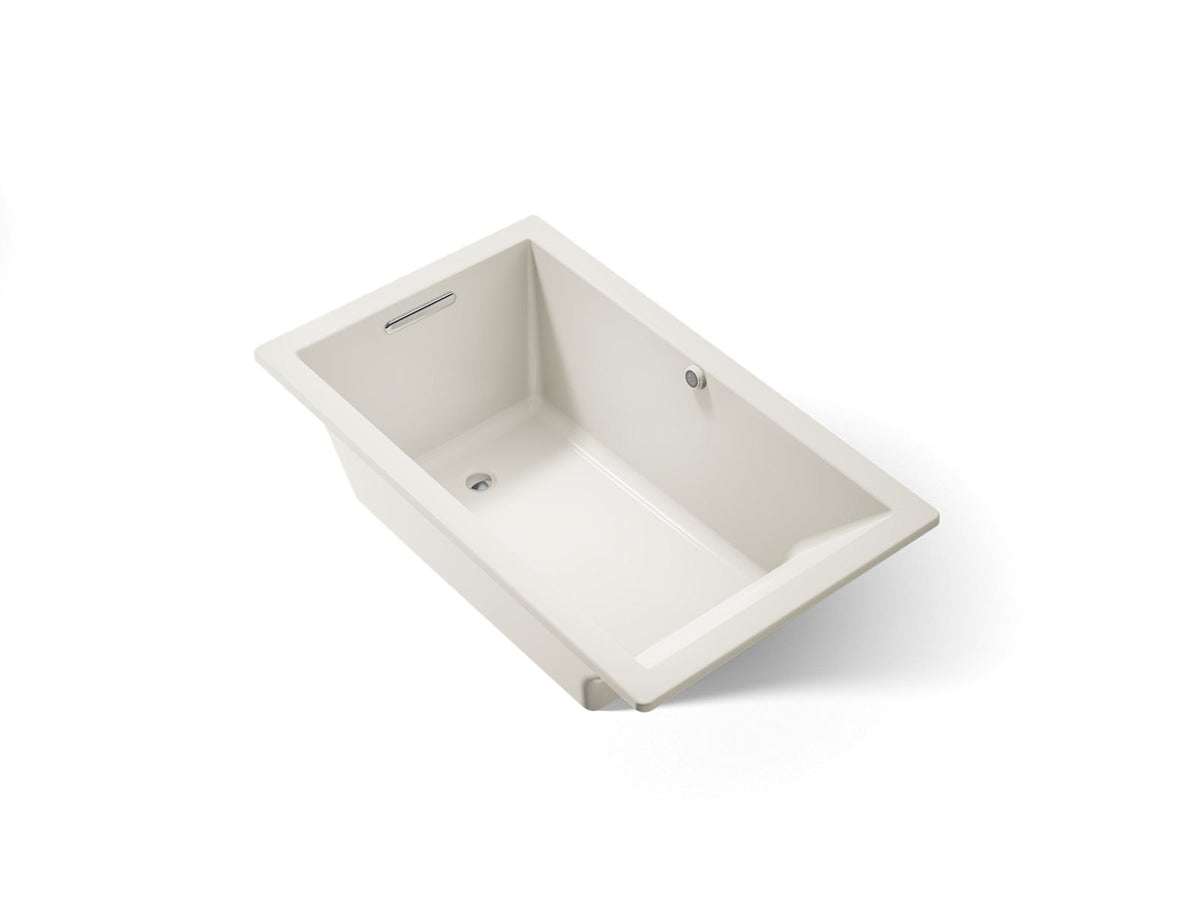 KOHLER K-1848-W1-96 Underscore 60" X 36" Drop-In Bath With Bask Heated Surface - Biscuit