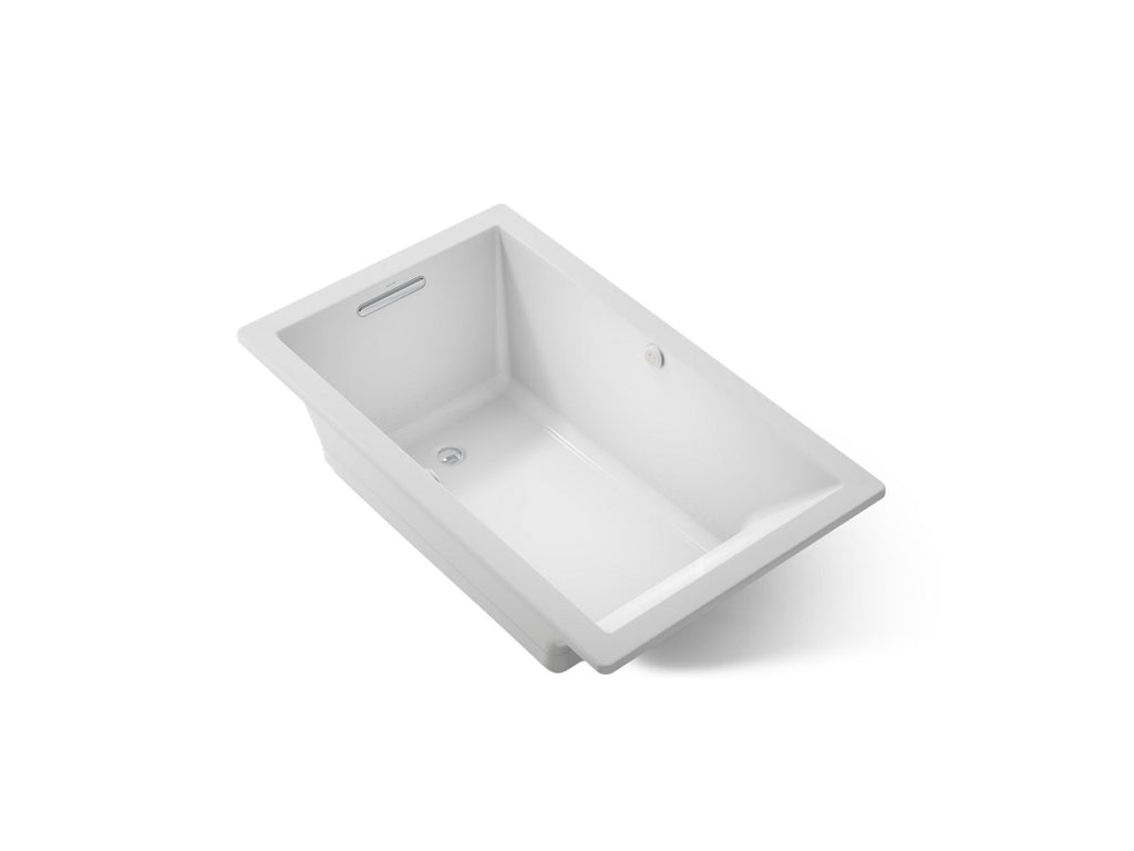 KOHLER K-1849-GHW-95 Underscore 60" X 36" Drop-In Heated Bubblemassage Air Bath With Bask Heated Surface - Ice Grey
