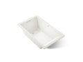 KOHLER K-1849-GHW-96 Underscore 60" X 36" Drop-In Heated Bubblemassage Air Bath With Bask Heated Surface - Biscuit
