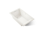 KOHLER K-1849-GHW-96 Underscore 60" X 36" Drop-In Heated Bubblemassage Air Bath With Bask Heated Surface - Biscuit