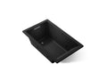 KOHLER K-1849-JH-7 Underscore 60" X 36" Drop-In Heated Whirlpool Bath - Black Black