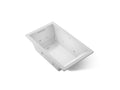 KOHLER K-1849-JH-95 Underscore 60" X 36" Drop-In Heated Whirlpool Bath - Ice Grey