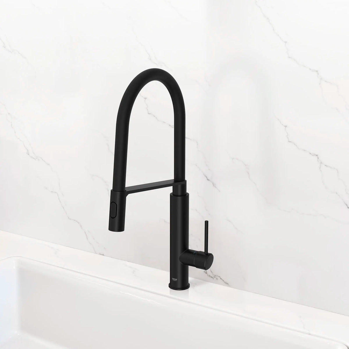 GROHE 314922430 Concetto Single-Handle Semi-Pro Dual Spray Kitchen Faucet 1.75 GPM - Matte Black