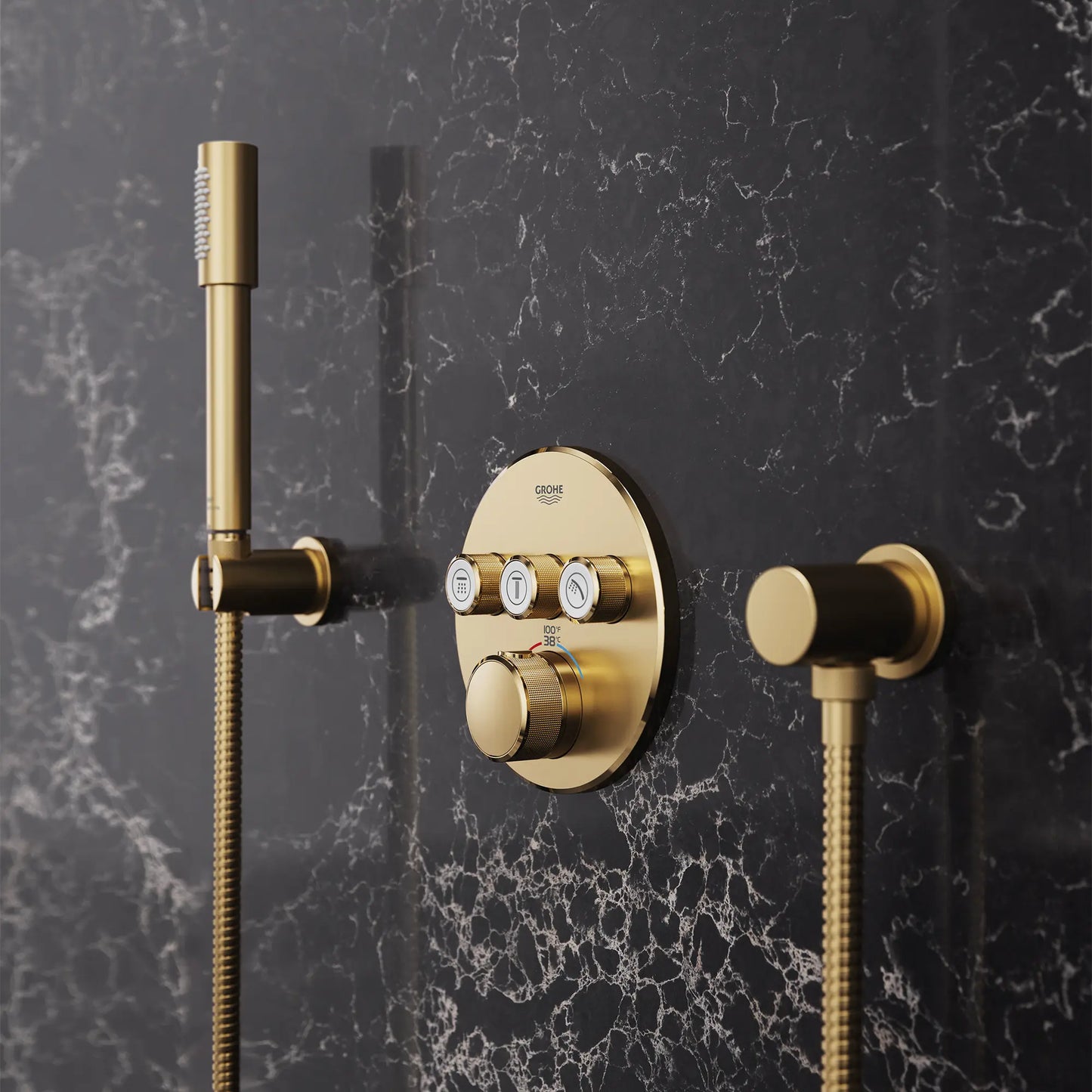 GROHE Sena Stick Hand Shower - 1 Spray, 1.75 GPM - Brushed Cool Sunrise, 26866GN0