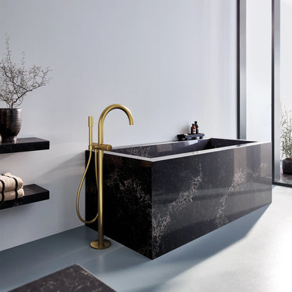 GROHE 32653EN3 Atrio New Single-Handle Freestanding Tub Faucet with 1.75 GPM Hand Shower - Brushed Nickel