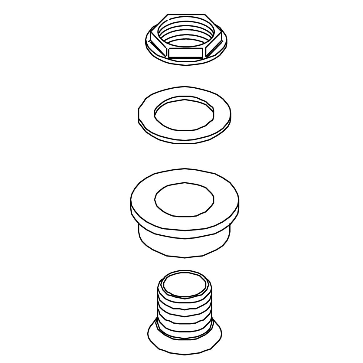 KOHLER K-18759 Spud Assembly, 1 1/4"