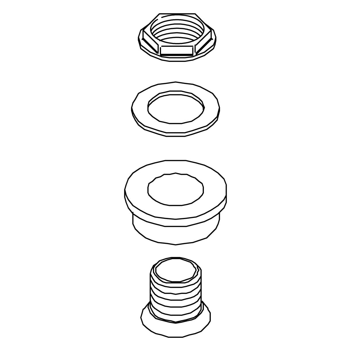 KOHLER Urinal Spud Assembly, 3/4", K-18774