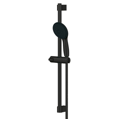 GROHE 267612432 Tempesta Round 110 24" Shower Rail Set, 3-Spray, 1.75 GPM - Matte Black