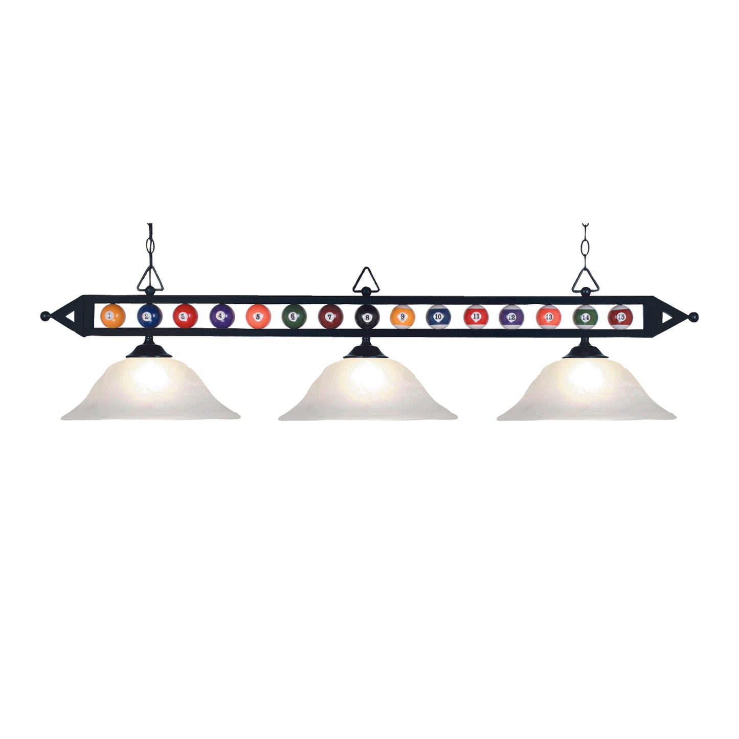 ELK SHOWROOM 190-1-BK-G1 Designer Classics 58'' Wide 3-Light Linear Chandelier - Matte Black