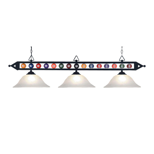 ELK SHOWROOM 190-1-BK-G1 Designer Classics 58'' Wide 3-Light Linear Chandelier - Matte Black