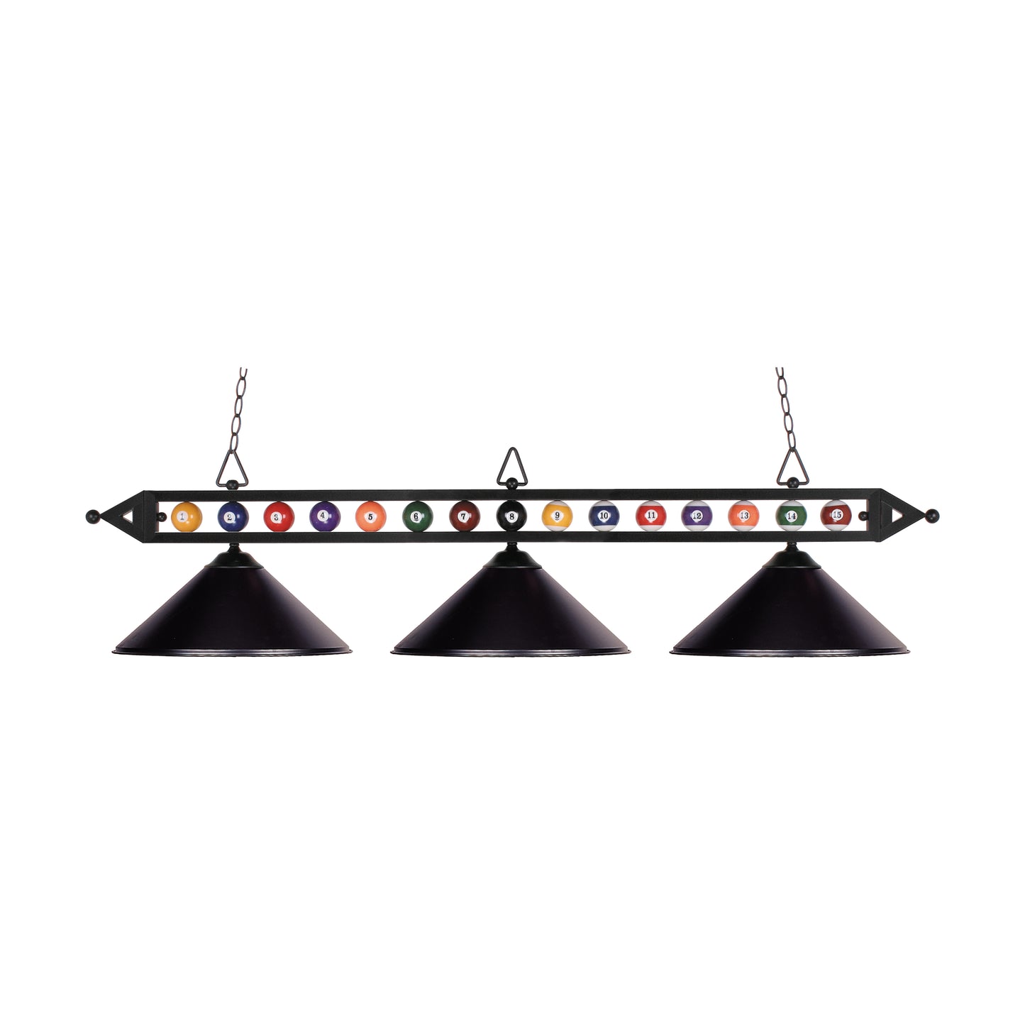 ELK SHOWROOM 190-1-BK-M Designer Classics 58'' Wide 3-Light Linear Chandelier - Matte Black