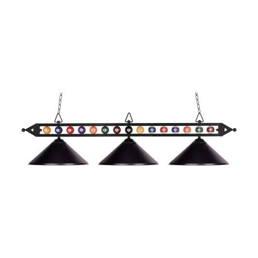 ELK SHOWROOM 190-1-BK-M Designer Classics 58'' Wide 3-Light Linear Chandelier - Matte Black