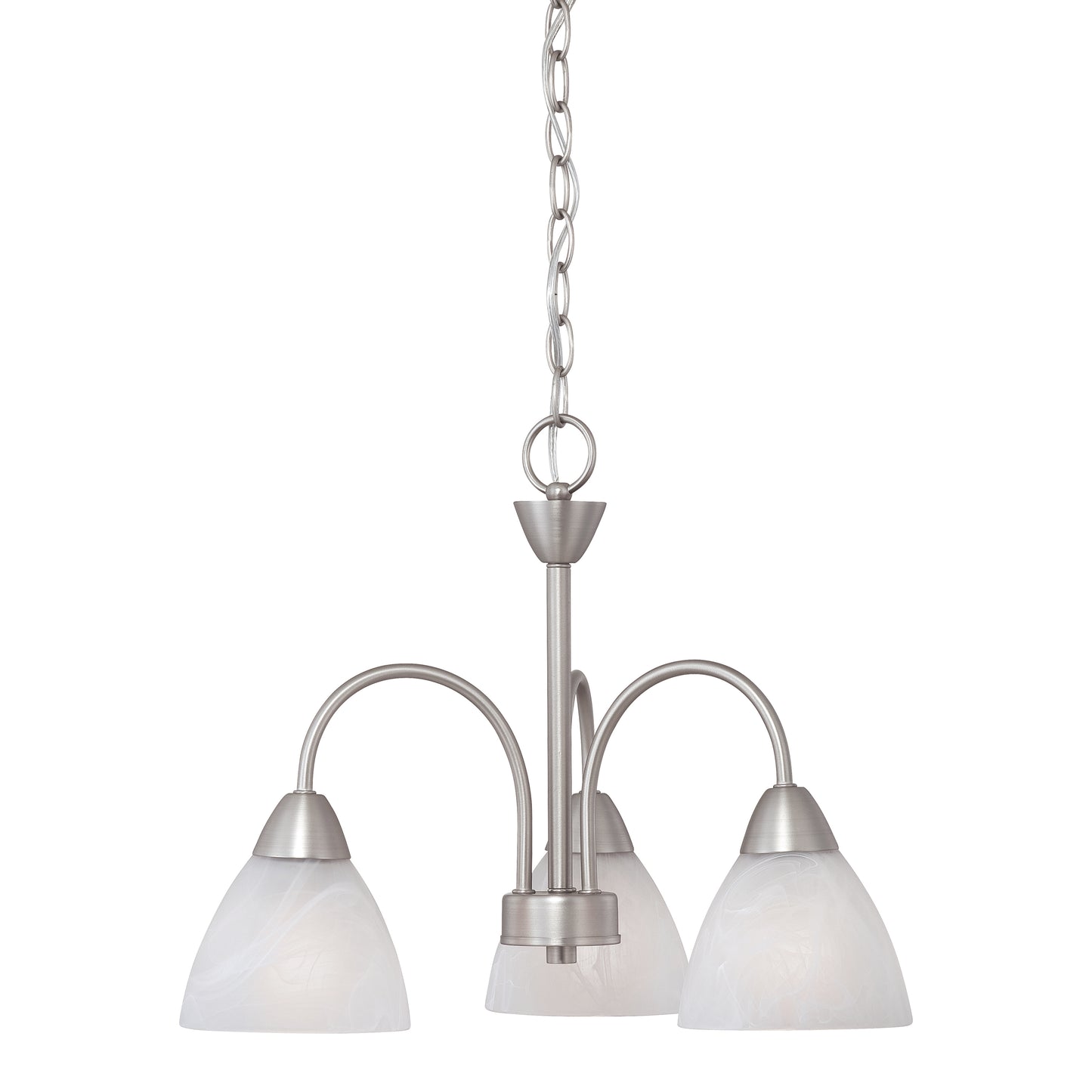 THOMAS 190005117 Tia 17.75'' Wide 3-Light Chandelier - Matte Nickel