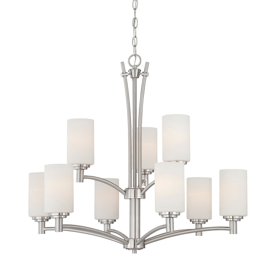 THOMAS 190042217 Pittman 31'' Wide 9-Light Chandelier - Brushed Nickel